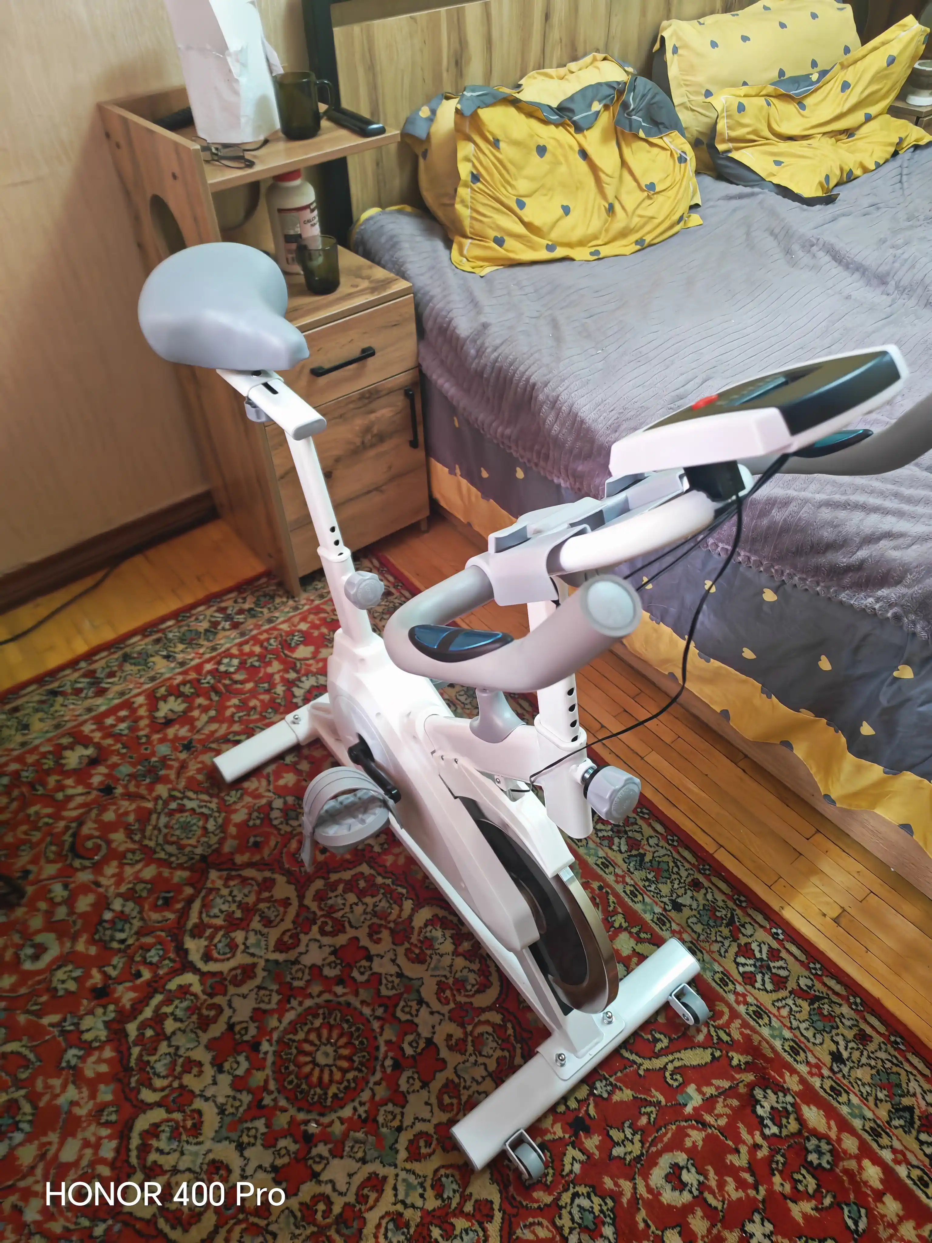 Velotrenajor EN Q7 LED displeyli, Bluetooth, 150 kg, uy uchun