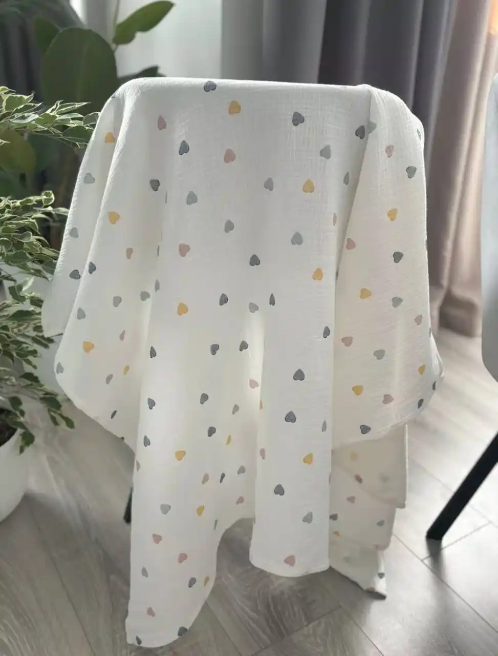 Chaqaloqlar uchun muslin matosidan pilyonka, 100% paxta yo'rgak,pled,yo'rgak,yopinchiq