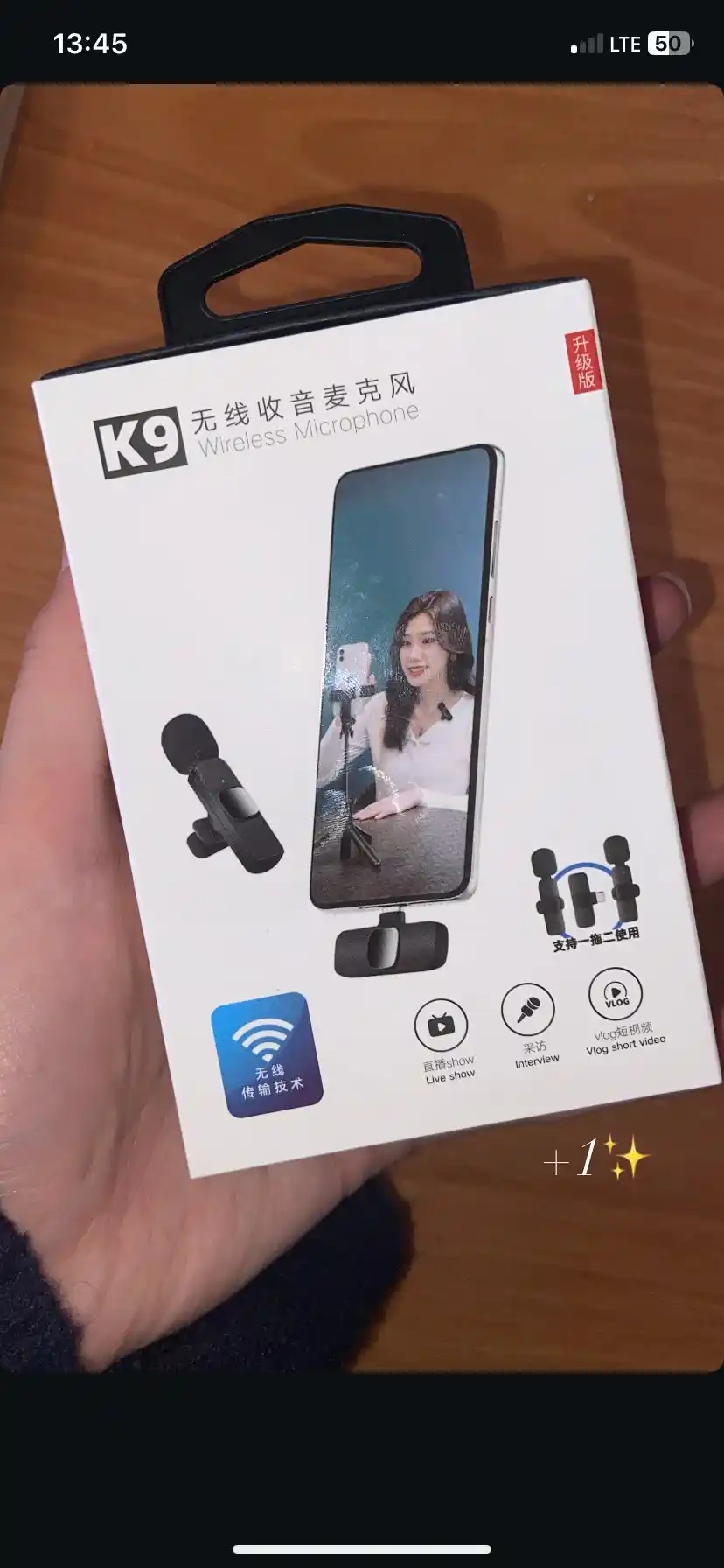 IPhone va Android uchun Type-C ulagichiga ega simsiz 2 tasi 1 da kamerali mikrofon