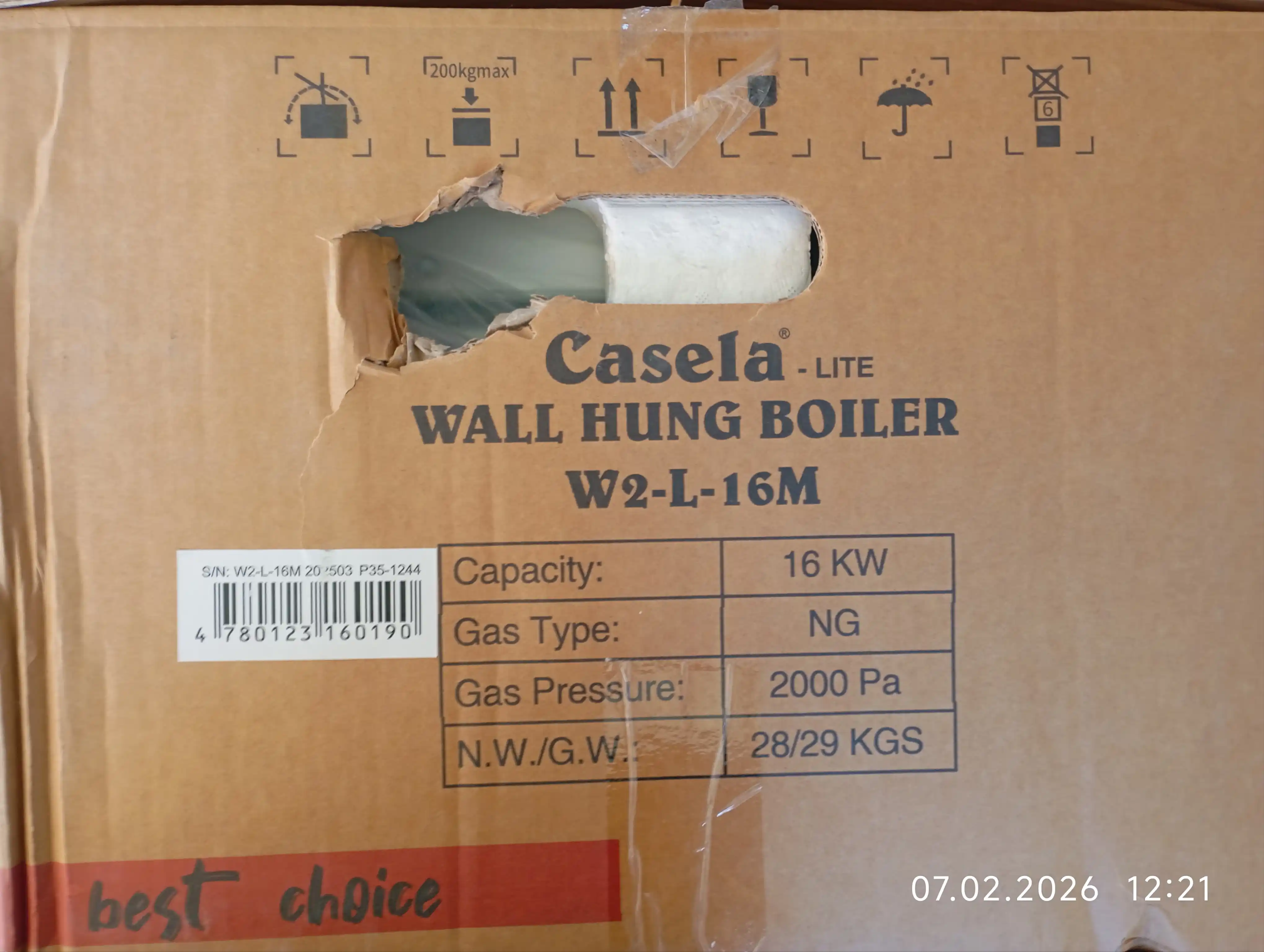 Двухконтурный котел Casela 16 kwt UM2169685