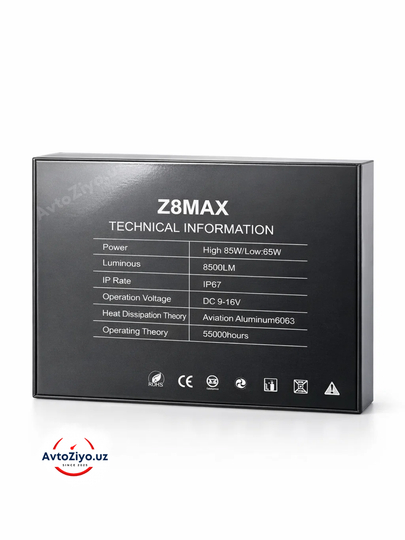 BI-LED Автомобильные лампы Zimmer Z8max, 85 Вт, H4 за 419900 сум