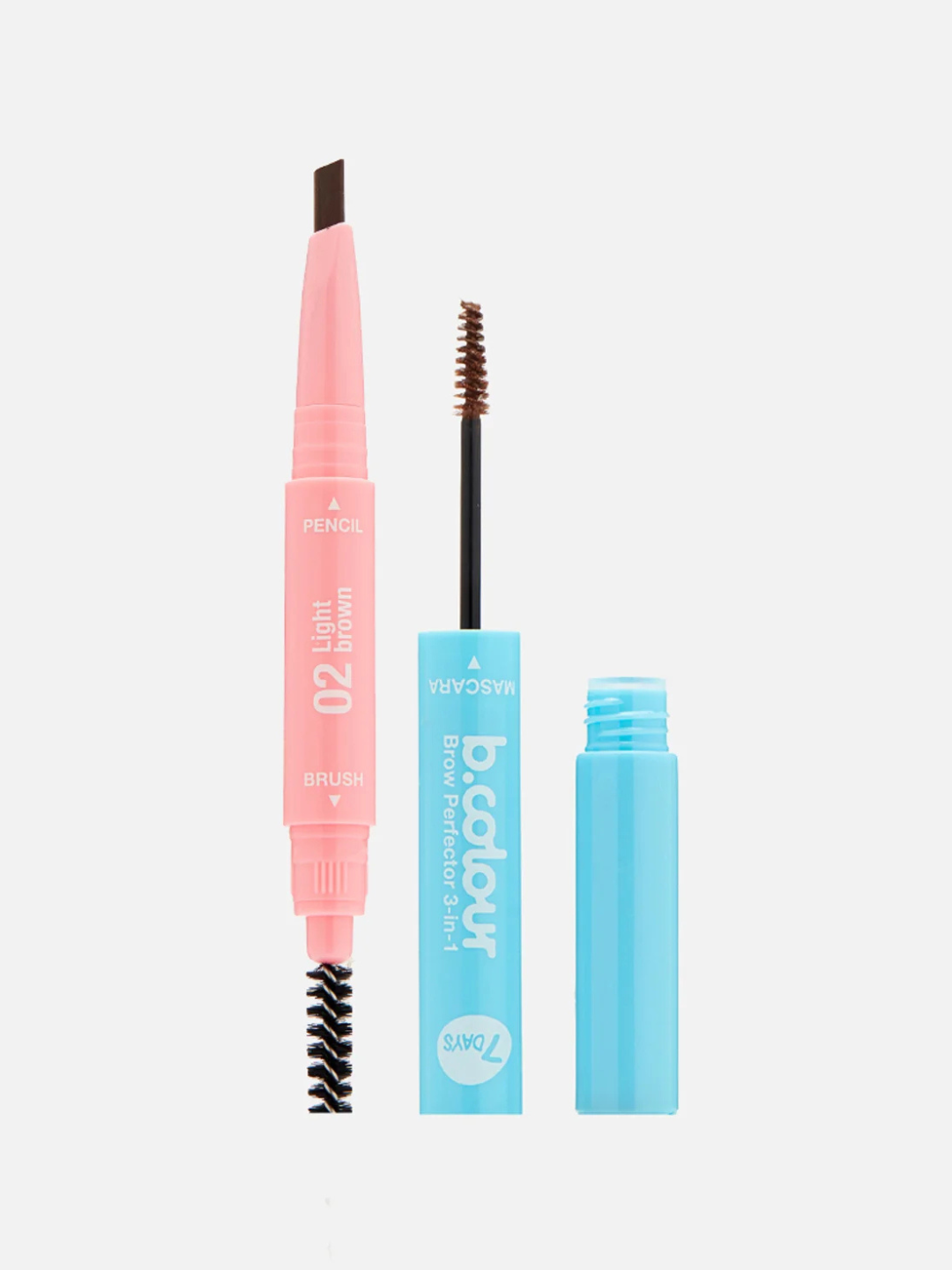 Карандаш для бровей коричневый гель для бровей щеточка 3в1 Brow Perfector тон 02, 03