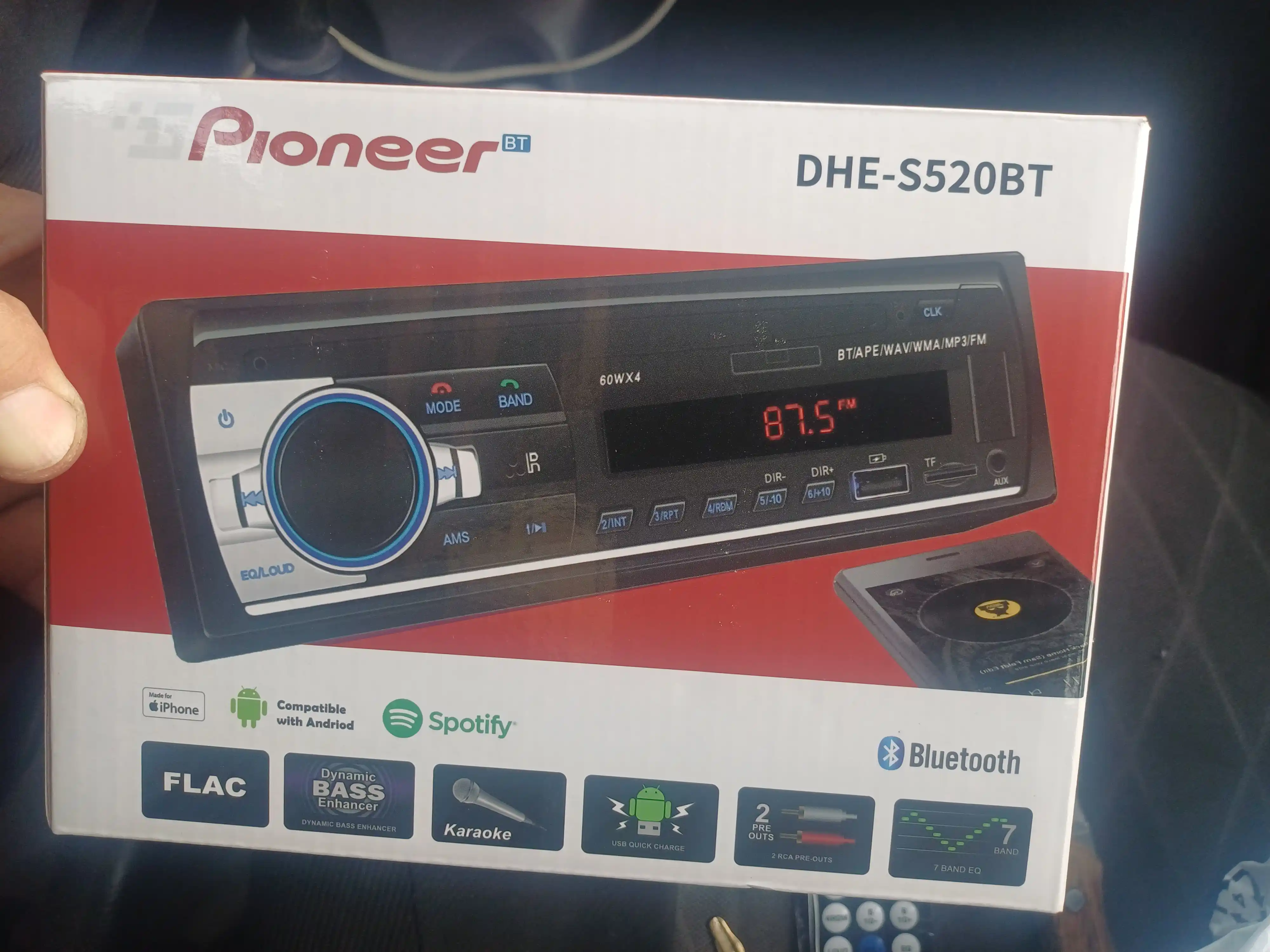 Avtomagnitafon Pioneer 2 pult Bluetooth, USB, AUX, FM radio magnitofon