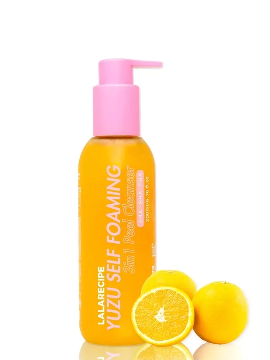 LALARECIPE Yuzu — yuz uchun ko‘pik-penka 3-in-1, AHA BHA PHA, 200 ml
