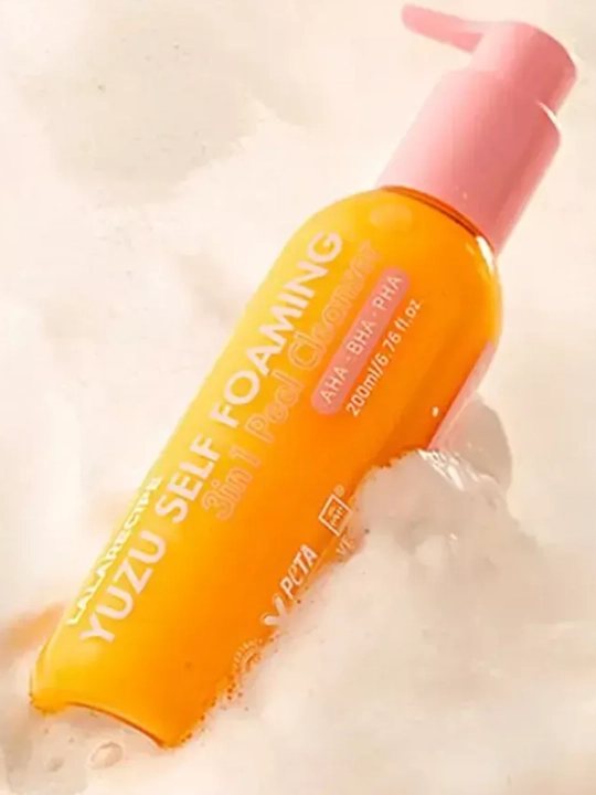 LALARECIPE Yuzu — yuz uchun ko‘pik-penka 3-in-1, AHA BHA PHA, 200 ml