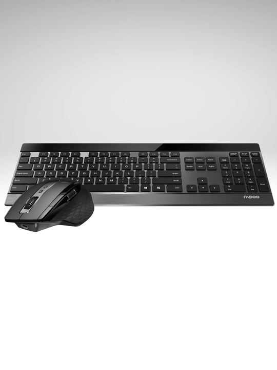 Simsiz klaviatura va sichqoncha to'plami Rapoo 9900M, Multi-mode, BT/2.4G, Ultra-slim