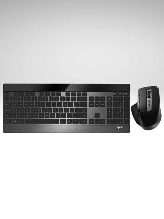 Simsiz klaviatura va sichqoncha to'plami Rapoo 9900M, Multi-mode, BT/2.4G, Ultra-slim - 