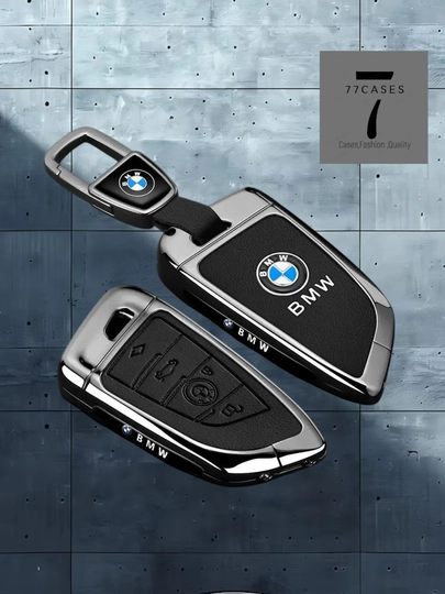 Металлический защитный чехол для ключа BMW с точной посадкой — 77CASES-BMWPMC4-УГОЛЬН