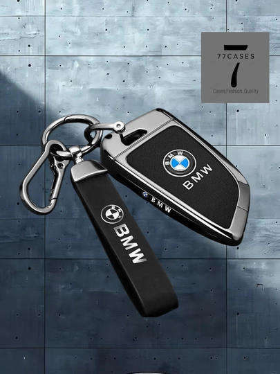 Металлический защитный чехол для ключа BMW с точной посадкой — 77CASES-BMWPMC4-ЧЕРНСТЕ