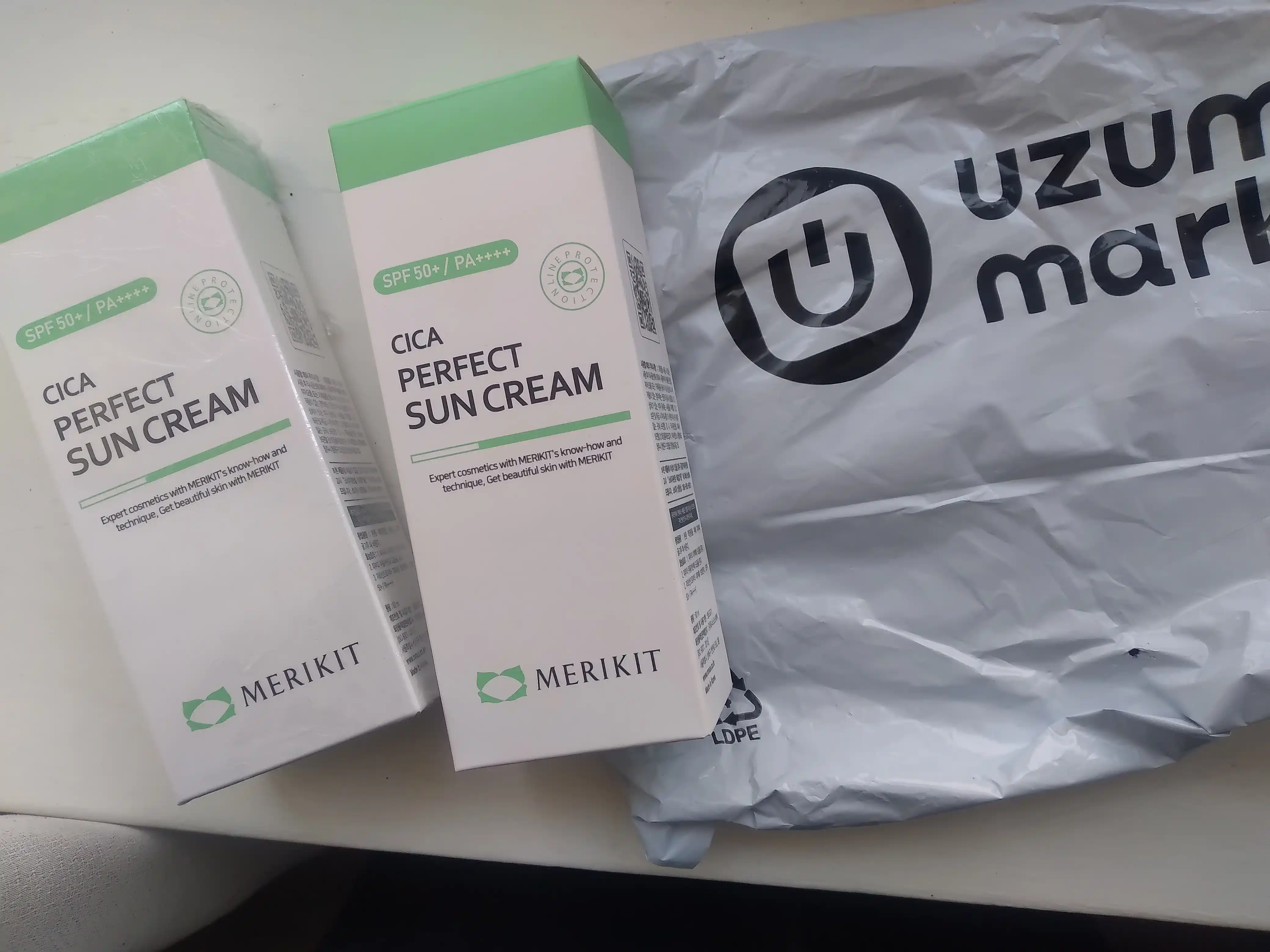 Солнцезащитный крем Merikit CICA Perfect, с экстрактом центеллы азиатской