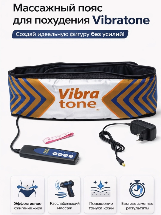 Пояс VibraTone массажный аппарат для тела, масажер для тела