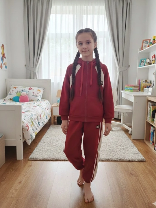 Qizlar uchun ikki ipli sport kostyumi
