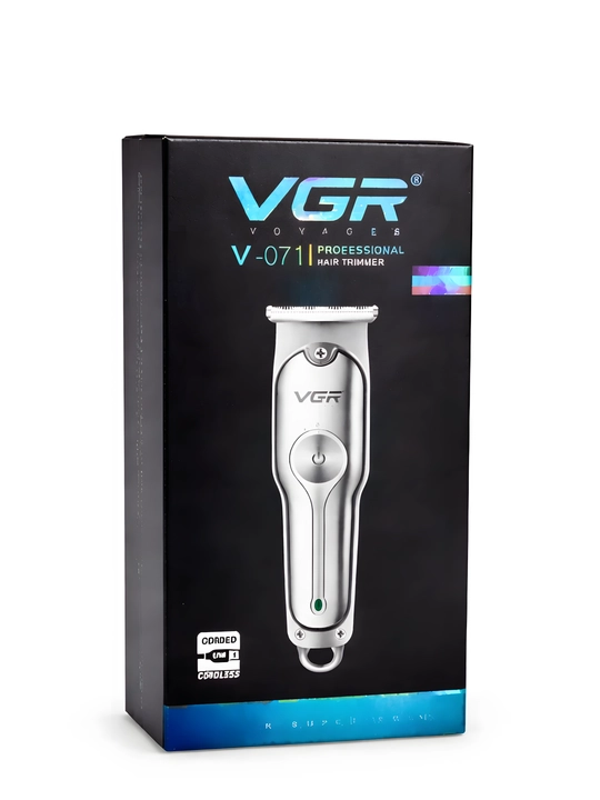 Триммер VGR V-085 профессиональный 4 расчёски USB точная стрижка серебристый