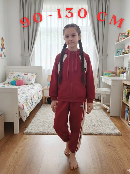 Qizlar uchun ikki ipli sport kostyumi - 
