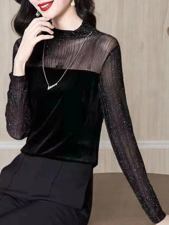 Uzun yengli ayollar bluzkasi, klassik bluzka, demo sezon bluzkalari