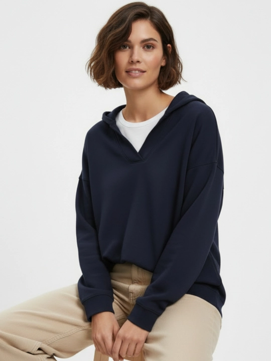 Женский свитшот с капюшоном большие размеры - EllyFashion