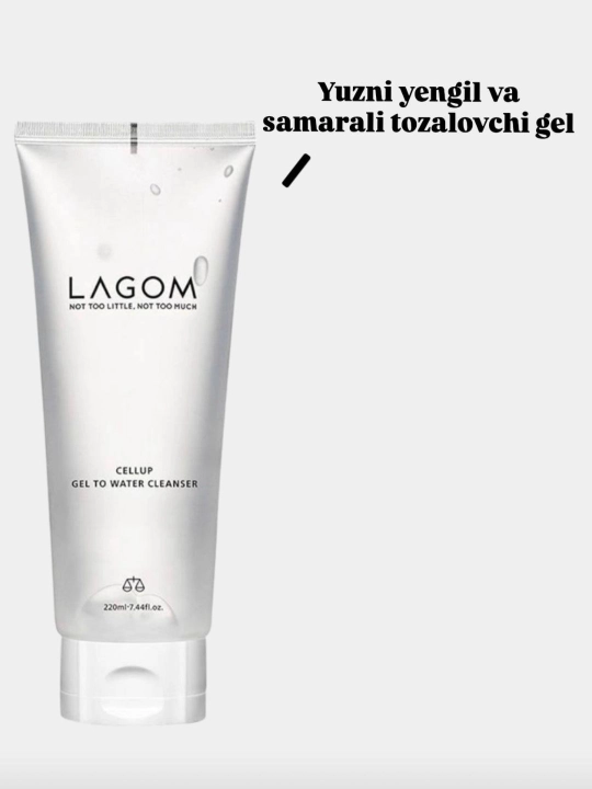 Lagom Cellup Gel To Water Cleanser – yuz uchun tozalovchi gel