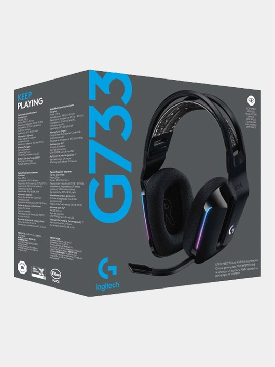 Logitech G733 LIGHTSYNC RGB bilan LIGHTSPEED simsiz o'yin garniturasi