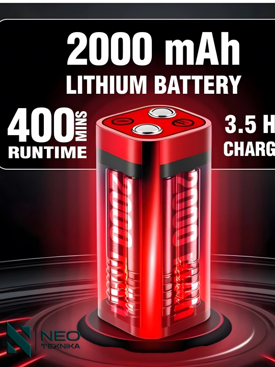 VGR V-987 LED turbo tezkor zaryadlovchi trimmer, zanglamaydigan po‘lat, qizil