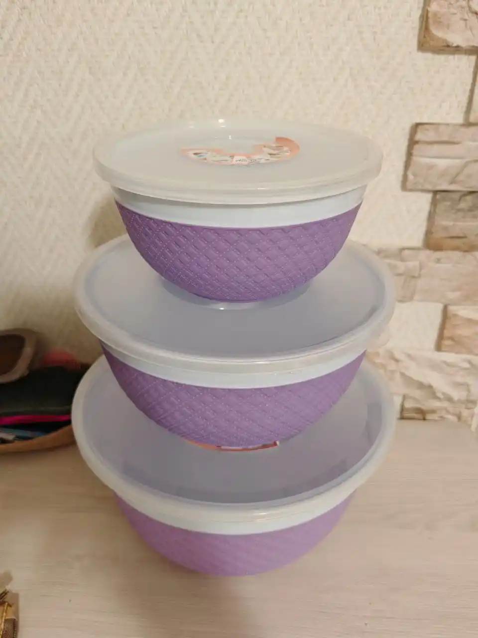 Набор салатниц с крышкой, контейнер для еды, продуктов, миска