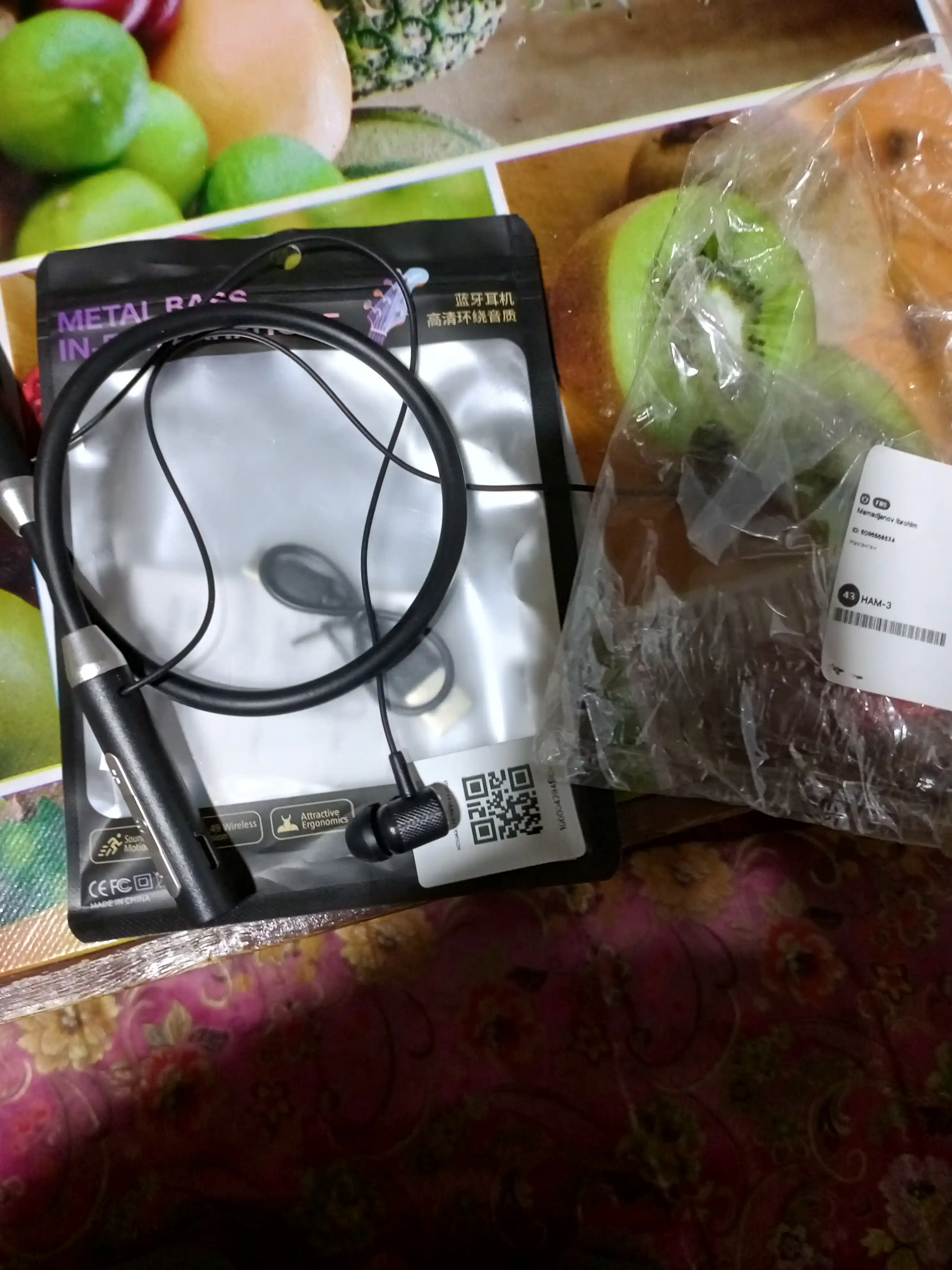 12D simsiz Bluetooth quloqchinlar, ichki kanalli, bo‘yin gardishi bilan