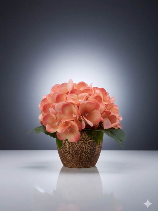 Sun'iy dekorativniy gullar kashpoda (gartenziya limon mandarin anor) - 