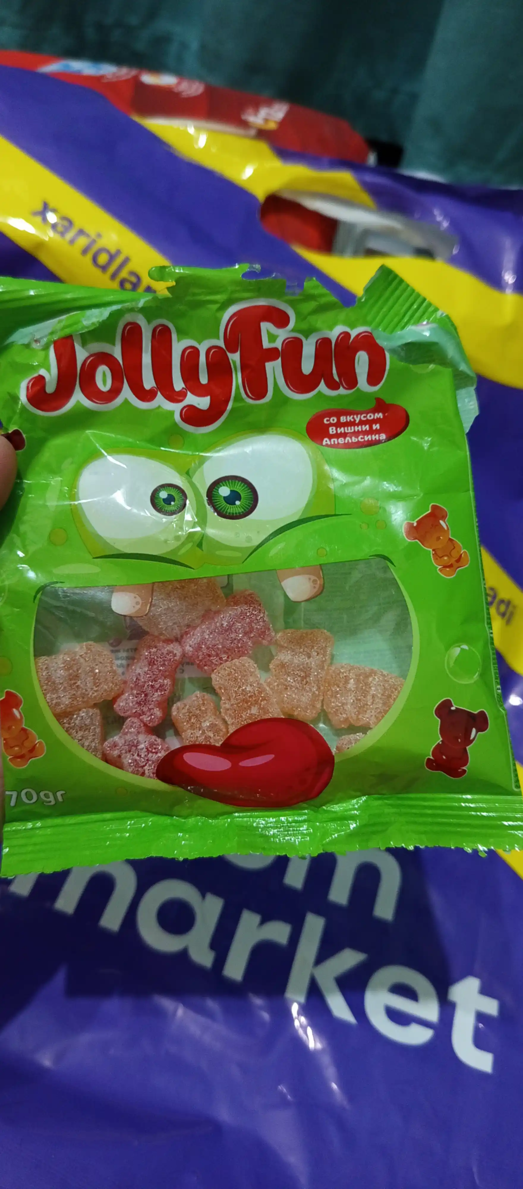 Marmelad Jolly Fun, olcha-apelsin, 70 g
