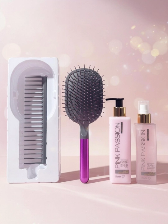 Sovg‘a to‘plami “Pink Passion & Airbag Comb” ayollar va qizlar uchun