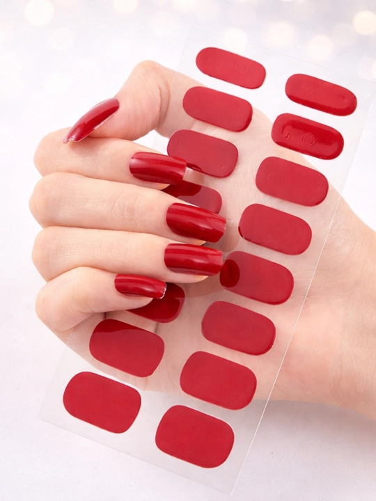 Yopishtiriladigan sun’iy tirnoqlar – Press On Nails, manikyur uchun tayyor set - 