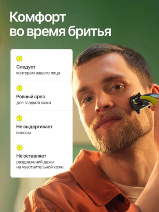 Philips OneBlade QP2824 soqol mashinasi, aylanadigan, suv o'tkazmaydigan, nam va quruq