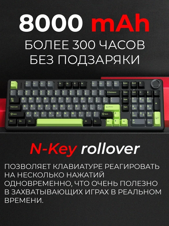 Klaviatura mexanik AULA F99 Pro, RGB yoritish, 3 xil ulanish, inglizcha klaviatura