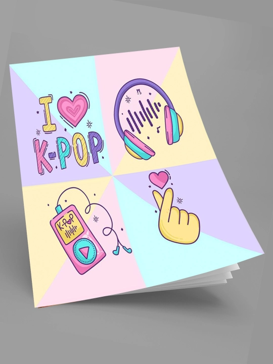 Блокнот K-POP, BTS, BLACKPINK, STRAY KIDS, формат A6, 2 шт