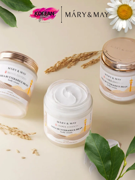 Tana uchun intensiv namlantiruvchi krem Mary&May Shea Butter & Rice Bran Body Cream, 250 ml