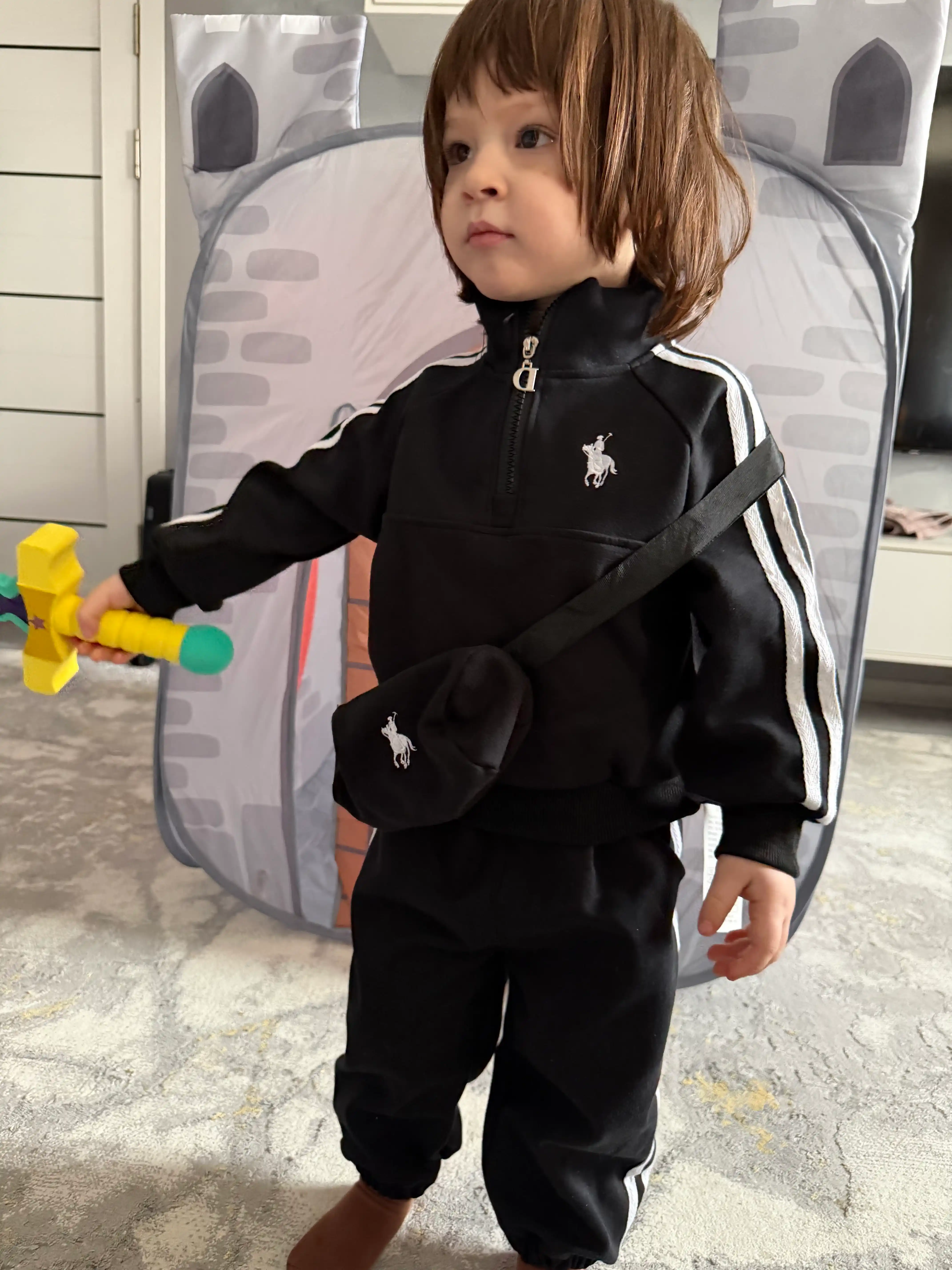 Bolalar uchun sport kostyum (kostyum + shim), paxtali, bahor–kuz, kundalik kiyim