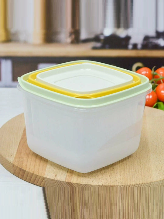 Комплект контейнеров для продуктов, с крышками, с декором, 3, 4, 5, 6 шт