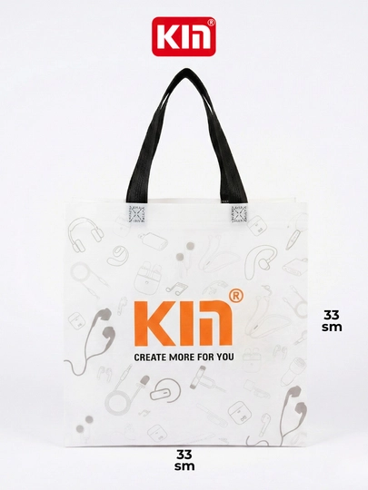 Сумка покупательская KIN, 33×33 см, с ручками — KIN-KMS01-БЕЛЫЙ