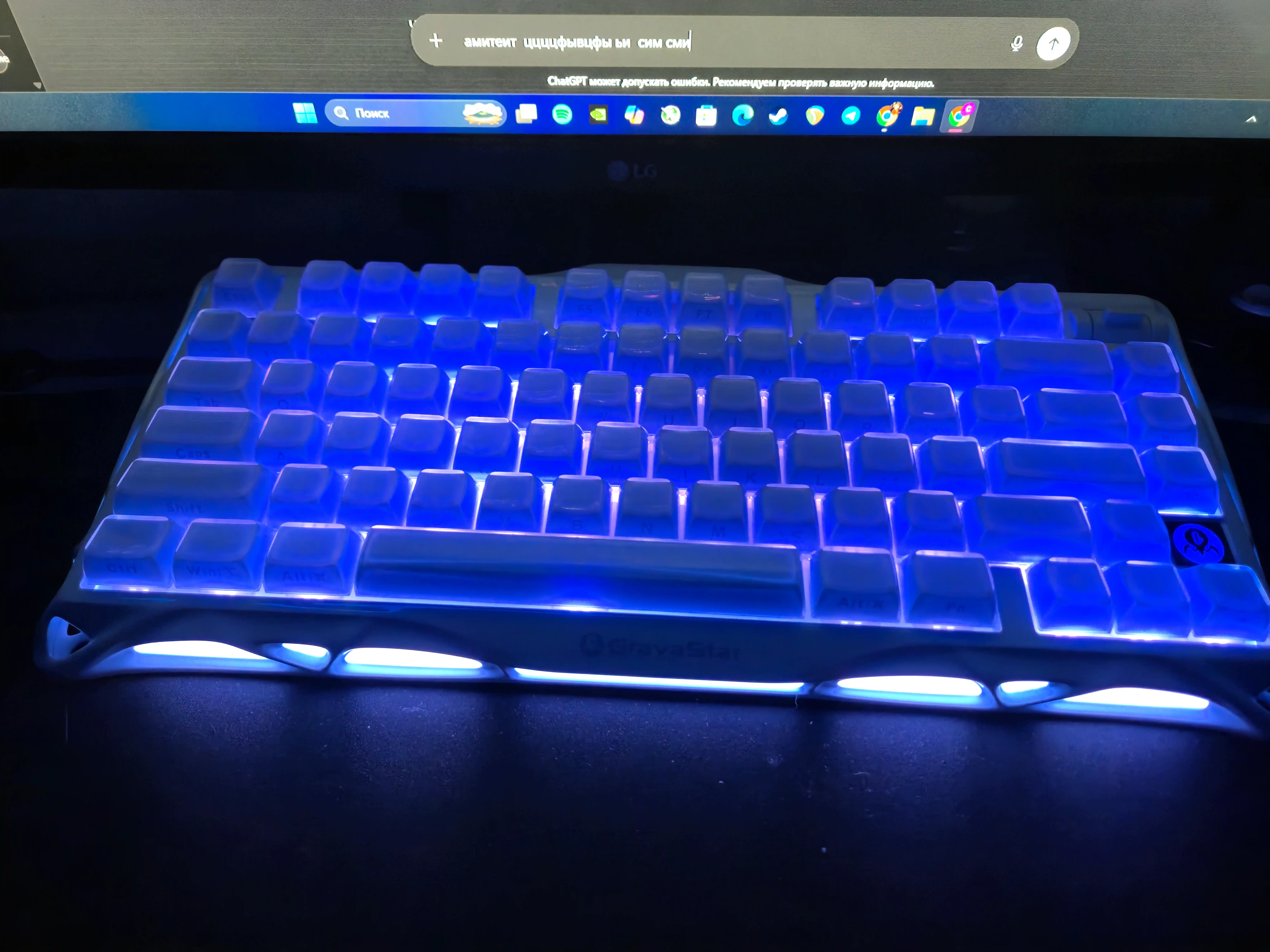 Игровая клавиатура GRAVASTAR Mercury K1 Special Edition Ice Blue