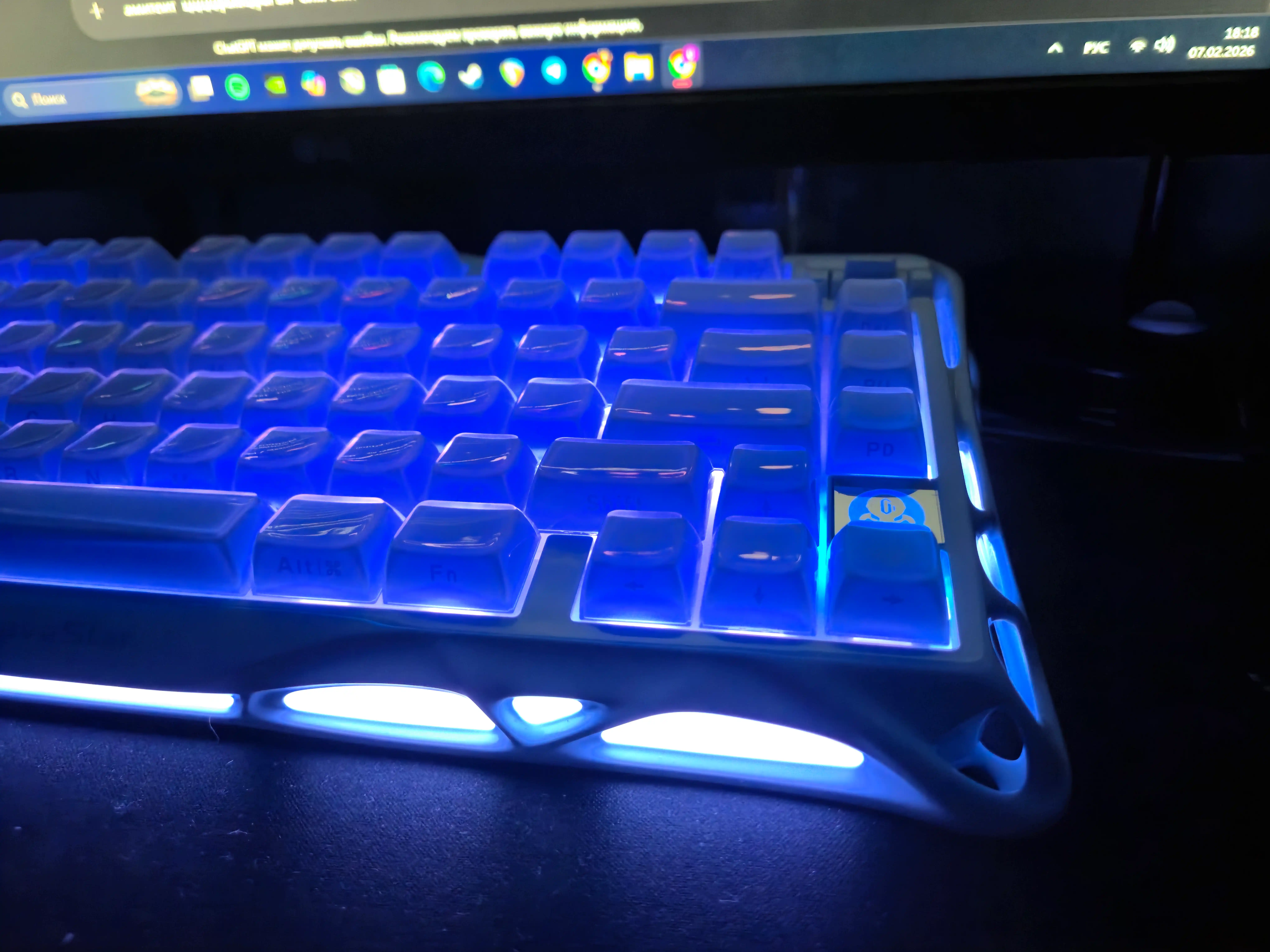 Игровая клавиатура GRAVASTAR Mercury K1 Special Edition Ice Blue