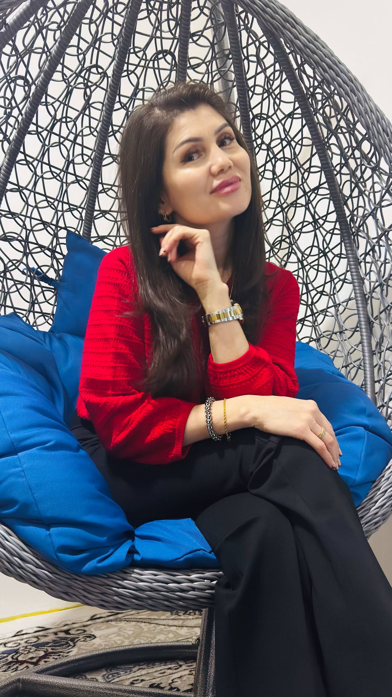 Подвесное кресло-кокон AIKO Sary, качели с подушками, для дачи, сада, балкона и дома