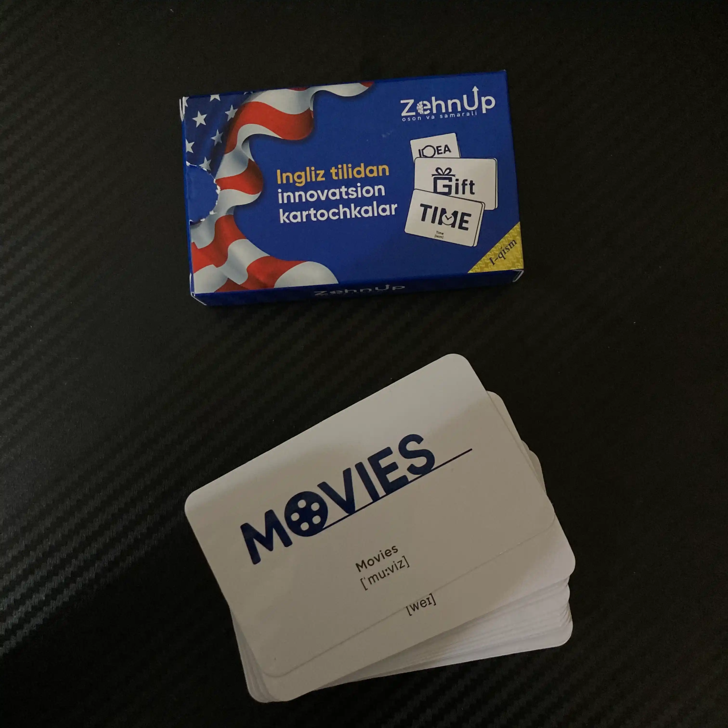 ZehnUP: Ingliz tili so‘zlarini yodlash uchun innovatsion flashcards, 1-qism