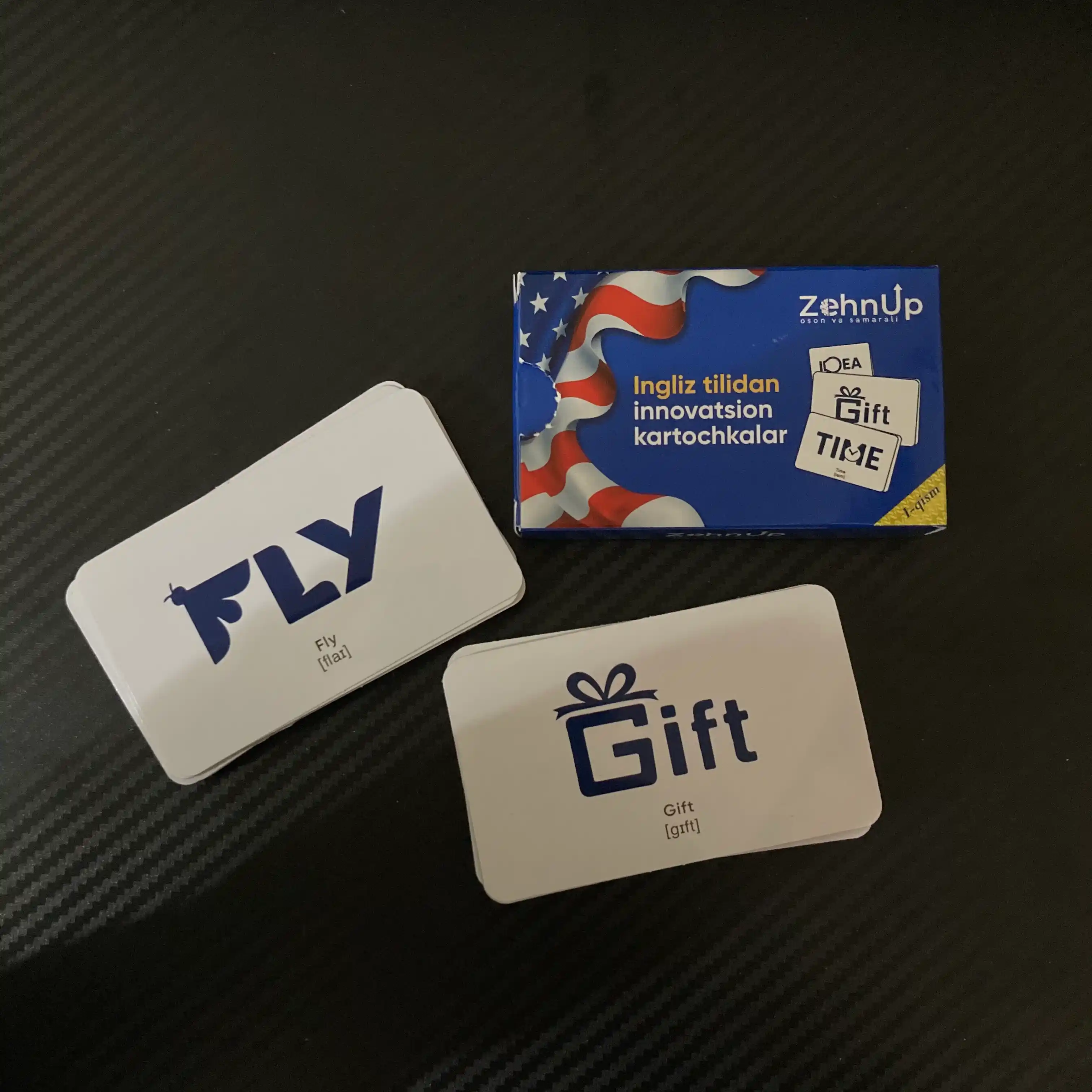 ZehnUP: Ingliz tili so‘zlarini yodlash uchun innovatsion flashcards, 1-qism