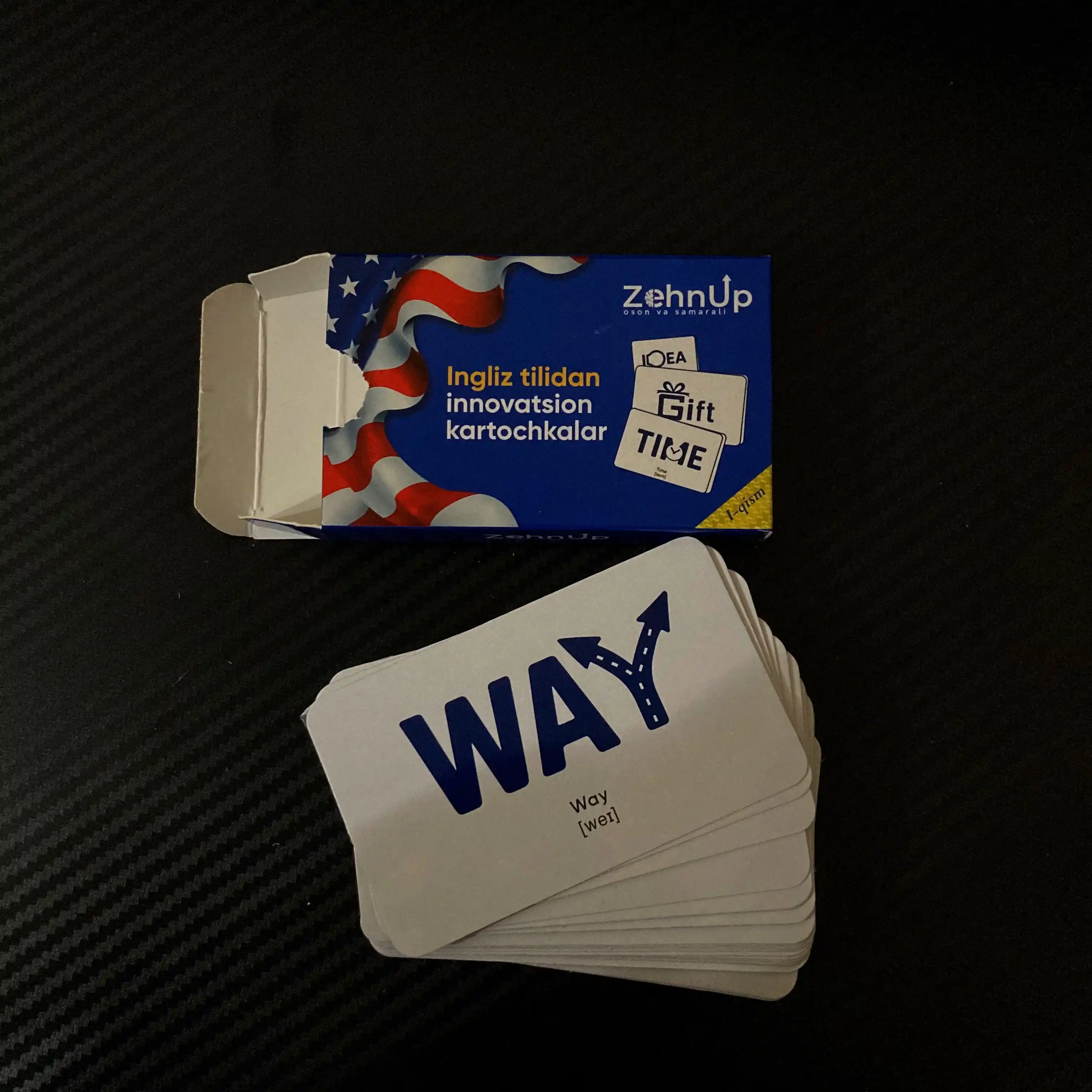 ZehnUP: Ingliz tili so‘zlarini yodlash uchun innovatsion flashcards, 1-qism