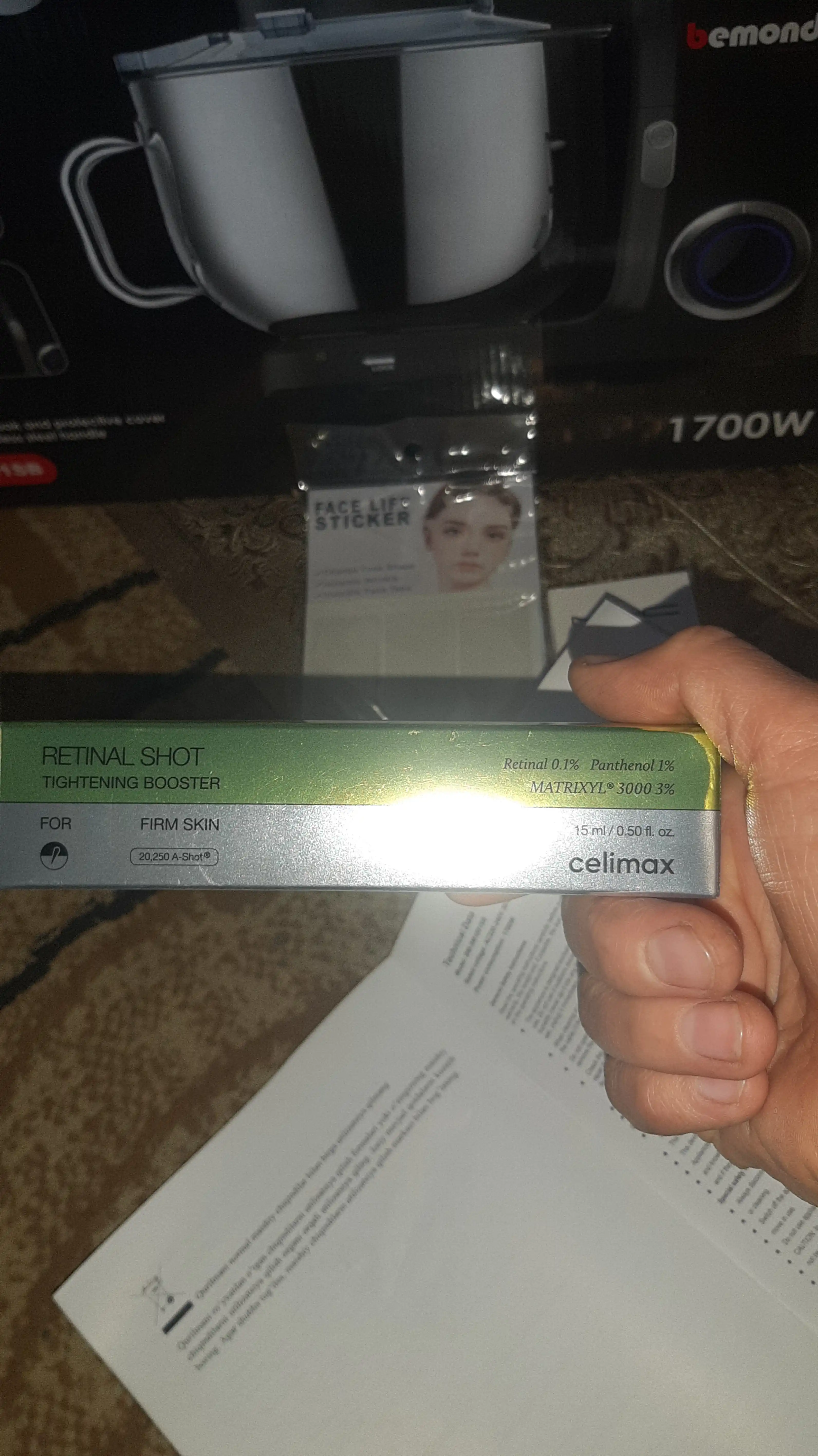 Подтягивающая сыворотка, с ретинолом и подтягивающий бустер-крем, Celimax
