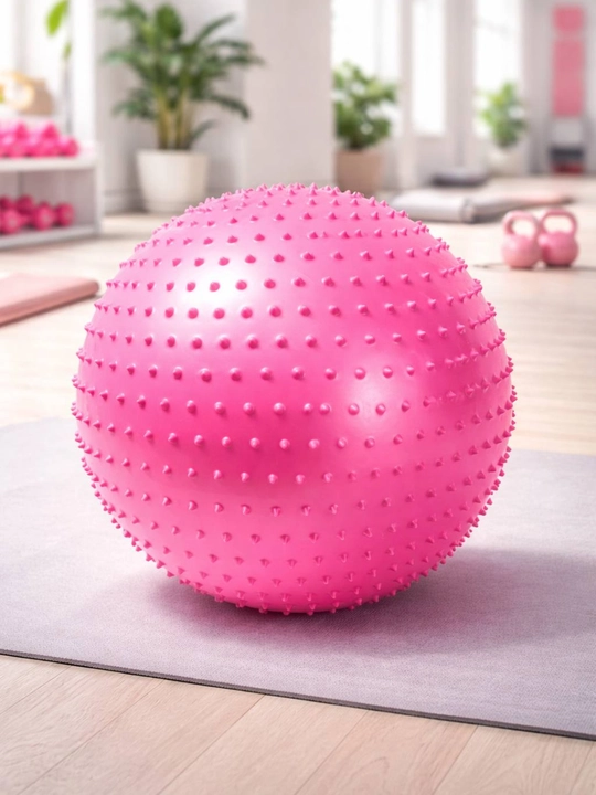 Massajli fitbol fitness, yoga, pilates va davolovchi mashqlar uchun mo‘ljallangan, 85 sm