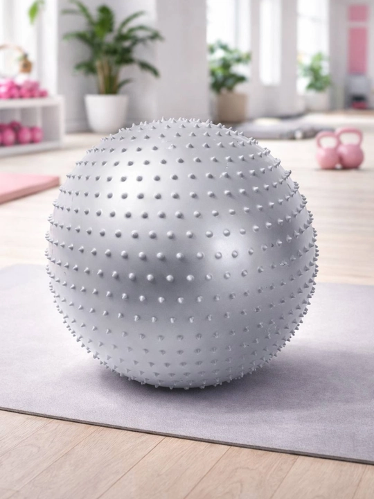 Massajli fitbol fitness, yoga, pilates va davolovchi mashqlar uchun mo‘ljallangan, 85 sm