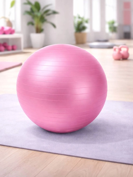 Oddiy fitbol fitness, yoga, pilates va davolovchi mashqlar uchun mos - 