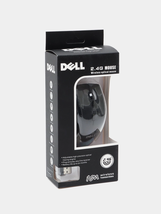 Беспроводная мышь DELL 2000DPI, подходит для всех компьютеров и ноутбуков - 