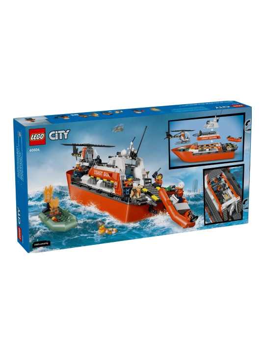 LEGO konstruktor City Sohil qo‘riqlash qutqaruv kateri va vertolyoti 60504