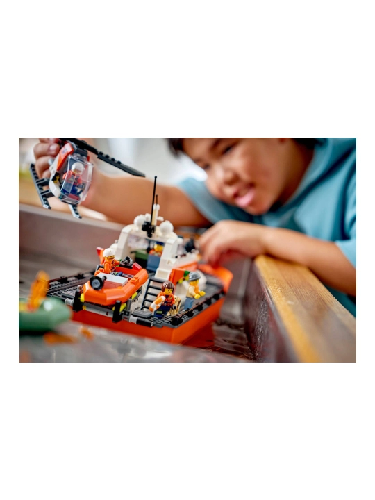 LEGO konstruktor City Sohil qo‘riqlash qutqaruv kateri va vertolyoti 60504
