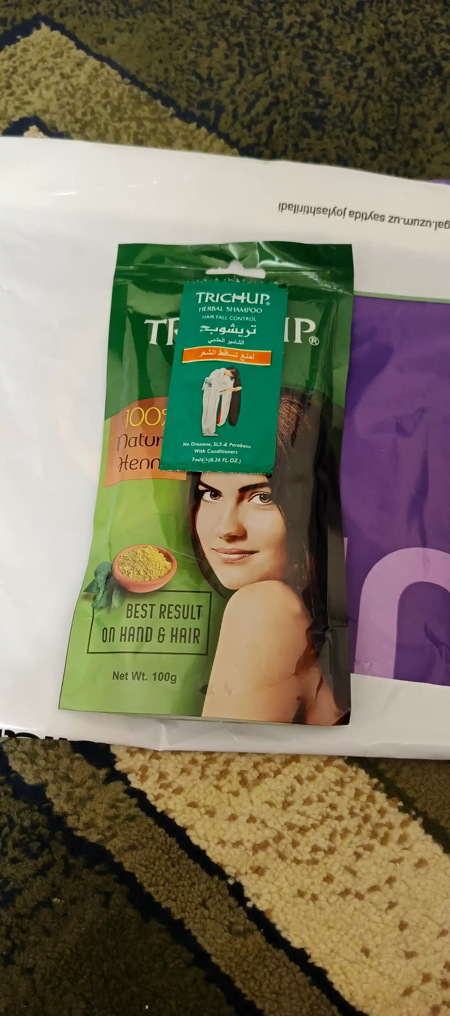 Хна для волос Trichup Henna, 100 г — натуральное окрашивание, укрепление и блеск волос